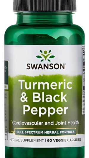 Cúrcuma Y Pimienta Negra - 60 Caps De Swanson