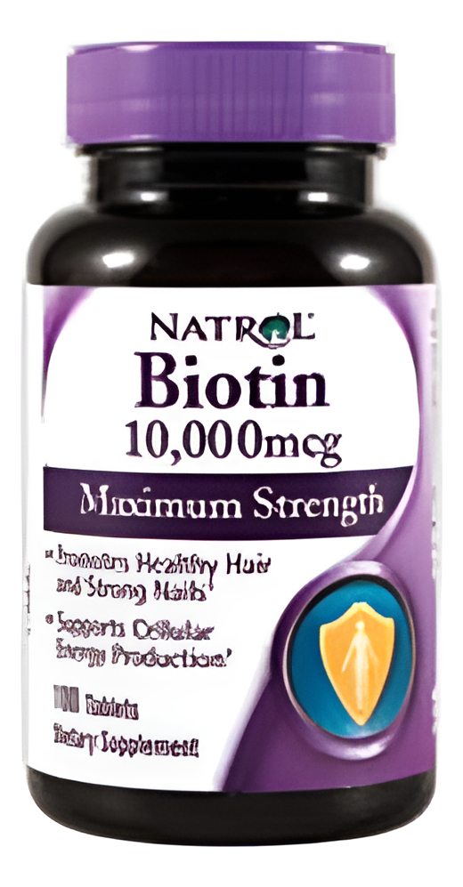 Natrol Biotina, Fuerza Máxima, 10,000 Mcg Comprimidos 100 Ea (paquete De 6)