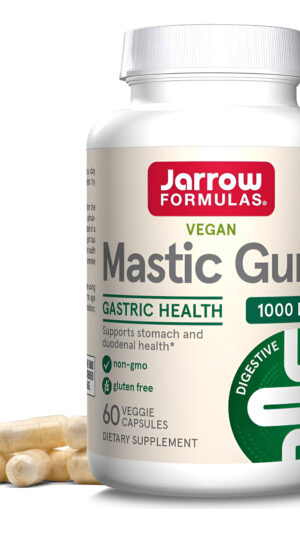 Jarrow Formulas Mastic Gum 1000 Mg - 60 Cápsulas Vegetales - Fórmula Natural Que Apoya El Estómago, La Salud Duodenal Y