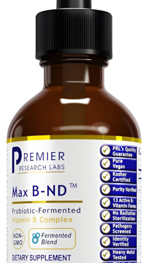 Premier Research Labs Max B-nd Líquido De Complejo De Vitamina B Suplemento Inmunológico Y Suprarrenal - 2 Onzas