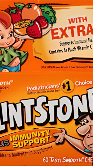 Los Picapiedras Suplemento Multivitamínico Para Niños, Tabletas Masticables De 60 Unidades