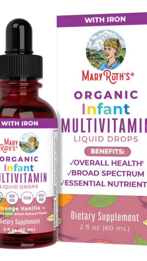 Maryruth's - Multivitamínico Con Hierro Para Bebés | Usda Organic | Gotas Líquidas Multivitamínicas Para Bebés De 6 A 1