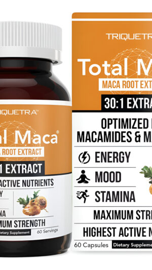 Triquetra Health Total Maca | Extracto De Raíz De Maca - Extracto 30:1, Potencia Máxima | 60 Cápsulas
