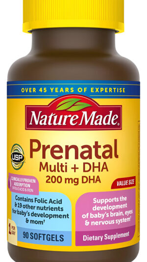 Vitamina Prenatal Dha Softgel Con Ácido Fólico, Yodo Y Zinc,