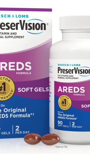 Preservision Areds - Suplemento De Vitaminas Y Minerales Para Ojos, Contiene Vitamina C, A, E, Zinc Y Cobre, 90 Cápsula