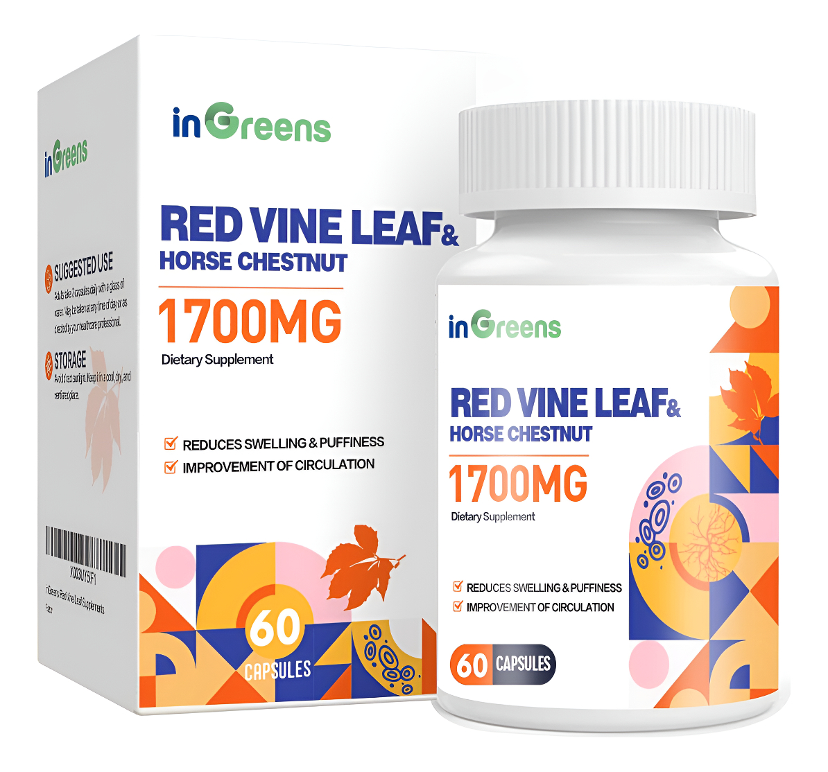 Suplemento De Hoja De Vid Roja De 1700 Mg