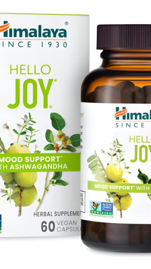 Himalaya Hello Joy Suplemento De Hierbas, Con Ashwagandha, Amla, Bacopa, Albahaca Sagrada/tulsi, Perspectiva Positiva,