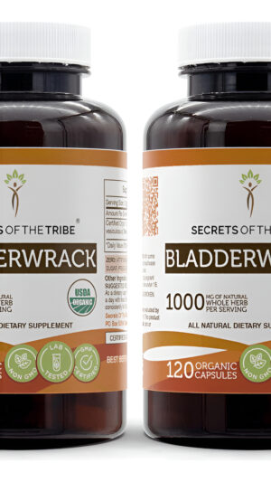 Secrets Of The Tribe Bladderwrack 120 Cápsulas (2 Uds.), 1000 Mg, Bladderwrack (fucus Vesiculosus) Planta Seca (2 X 120