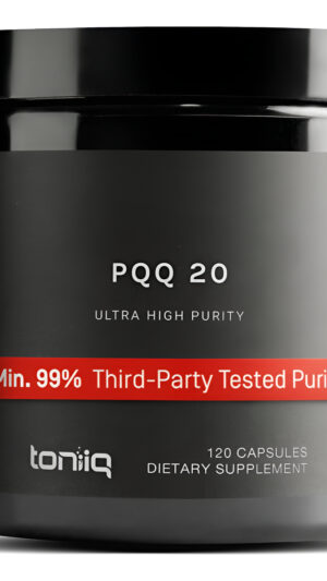 Toniiq Suplemento De 99% + 20 Mg - Fórmula Concentrada Pqq De 20 Mg De Pureza Ultra Alta - Pqq 20 Mg 120 Cápsulas - Sup