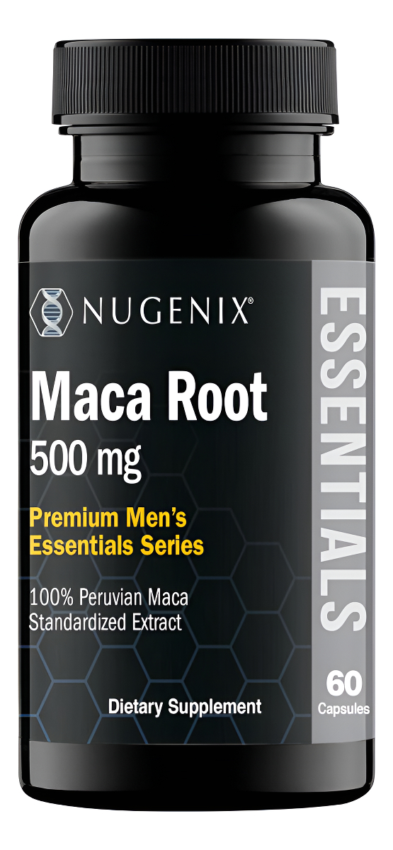 Nugenix Essentials - Cápsulas De Polvo De Raíz De Maca - 100% Extracto De Maca Peruana - 60 Unidades