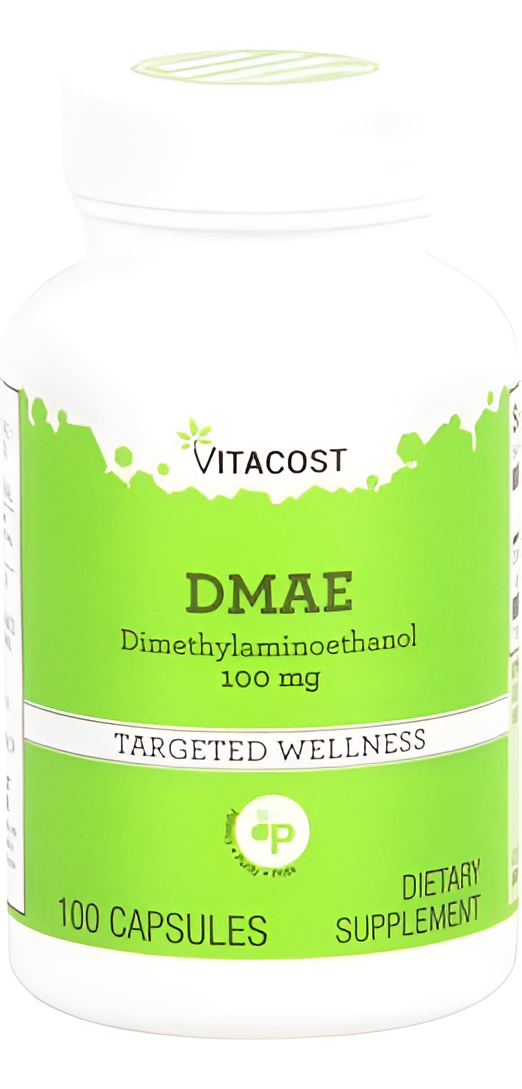 Dmae 100 Mg - 100 Cápsulas - Memoria, Concentración Vitacost