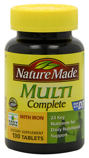 Nature Made Multi Suplemento De Vitaminas Y Minerales, Incluye Hierro, 130 Comprimidos (paquete De 5)