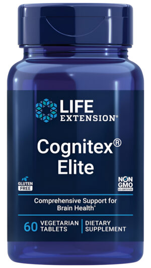 Life Extension Cognitex Elite - Suplemento Para La Salud Cerebral, Para Concentración, Memoria Saludable Y Apoyo Cognit