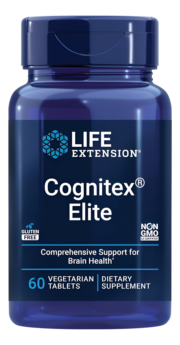 Life Extension Cognitex Elite - Suplemento Para La Salud Cerebral, Para Concentración, Memoria Saludable Y Apoyo Cognit