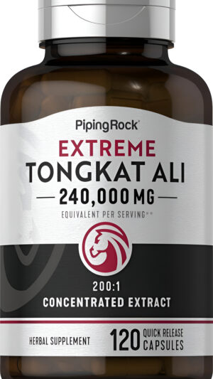 Piping Rock Tongkat Ali Para Hombres | 1200 Mg | 120 Cápsulas | Suplemento Extreme Longjack | Sin Omg, Sin Gluten