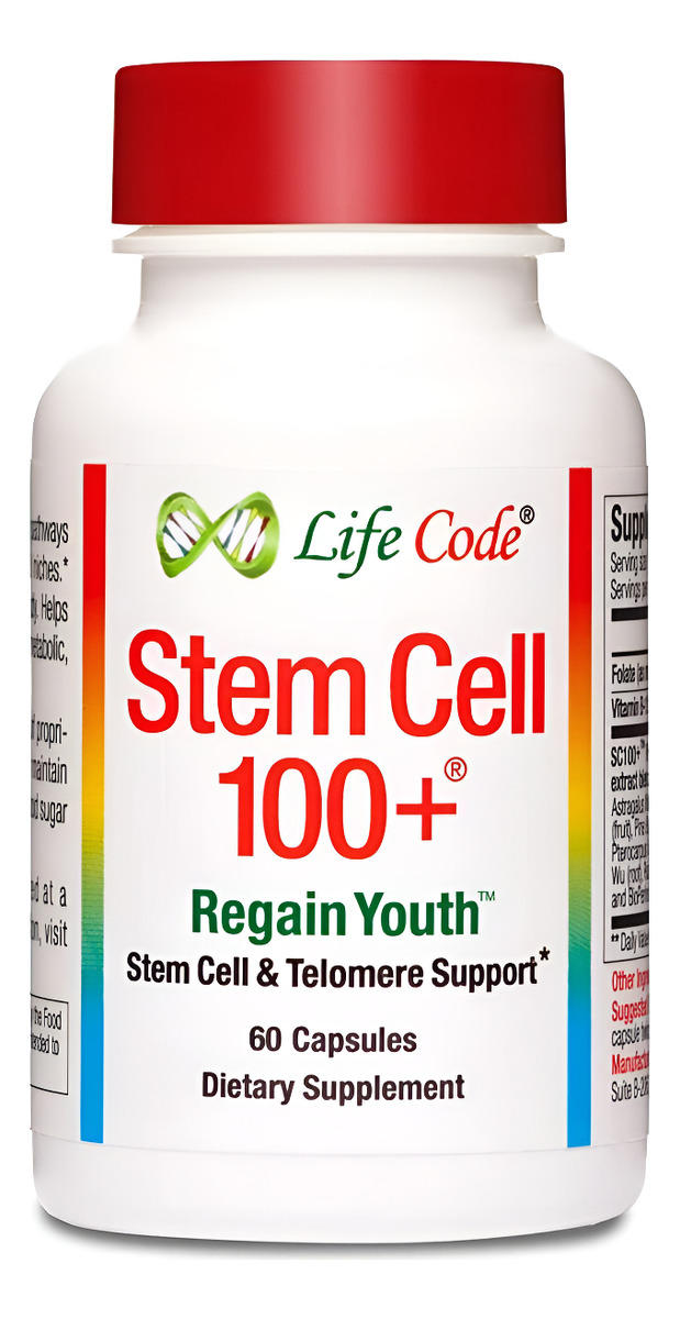 Stem Cell 100+: Suplemento Anti-envejecimiento Y Regeneración Multi-pathway Apoya Células Madre, Telómeros, Genes De Lo