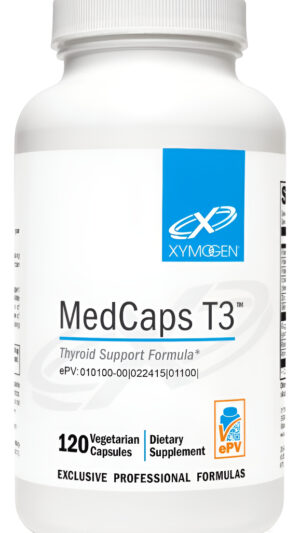 Xymogen Medcaps T3 - Fórmula De Apoyo Para La Tiroides Con Vitaminas + Hierbas, Selenio, Zinc, Vitamina E + C, Ashwagan