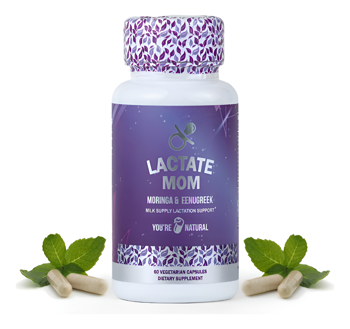 You're Natural Lactate Mom Vitaminas De Apoyo Posparto Para Lactancia Materna 60 Cápsulas Vegetarianas