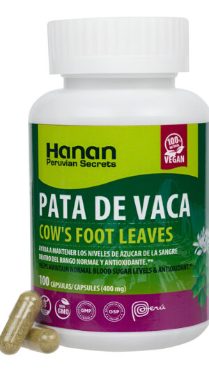 Pata De Vaca 100 Cápsulas (hojas De Pie De Vaca) - Suplemento A Base De Hierbas De Perú