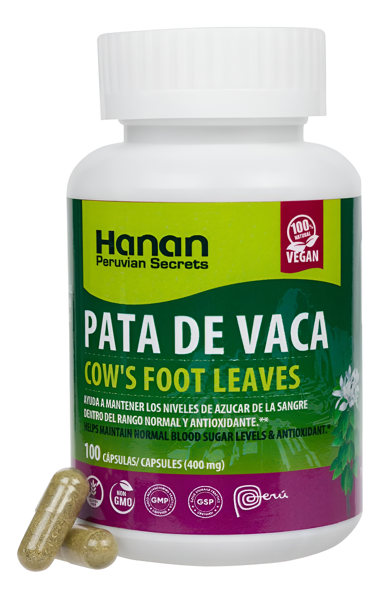 Pata De Vaca 100 Cápsulas (hojas De Pie De Vaca) - Suplemento A Base De Hierbas De Perú