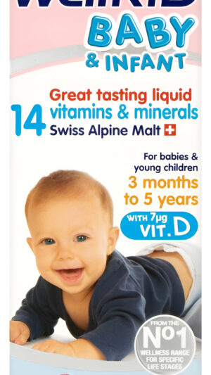 4 Unidades (paquete A Granel) Vitabiotics Wellkid Baby & Infant Sabor Natural De Naranja Y Vainilla 5.1 Fl Oz