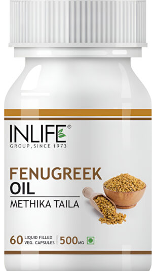 Inlife Suplemento De Aceite De Semillas De Fenogreco 500 mg  paquete De 3 60 °cápsulas Vegetarianas Cada