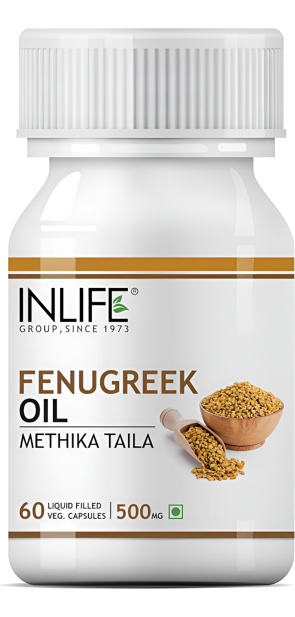 Inlife Suplemento De Aceite De Semillas De Fenogreco 500 mg paquete De 3 60 °cápsulas Vegetarianas Cada