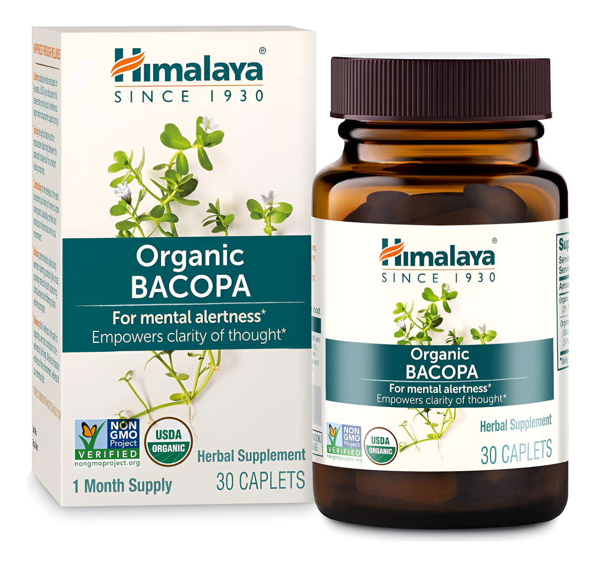 Himalaya Bacopa Monnieri / Brahmi, Suplemento Cerebro Nootrópico Potenciador Para Nitidez Mental, Enfoque, Memoria Y Bi