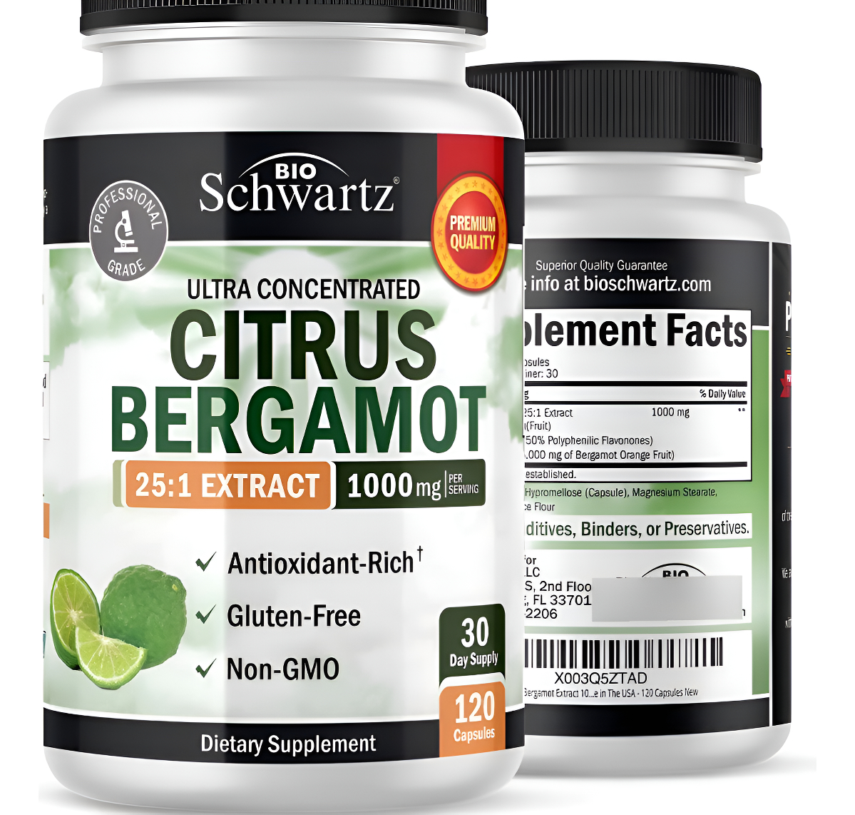 Suplemento Cítrico De Bergamota Para Colesterol Alto 1000 Mg Suplementos Para Reducir El Colesterol 120 Cápsulas De B