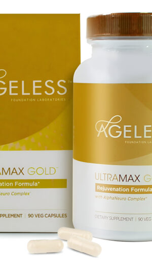 Ageless: Cápsulas Ultramax Gold, Suplemento Antienvejecimiento De Hgh Para Mujeres, Retarda El Envejecimiento Celular