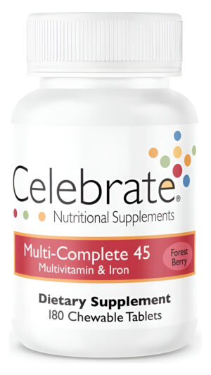 Celebrate Vitaminas Multi-completas Masticables, 45 Mg De Hierro, Multivitamínico Bariátrico Diario