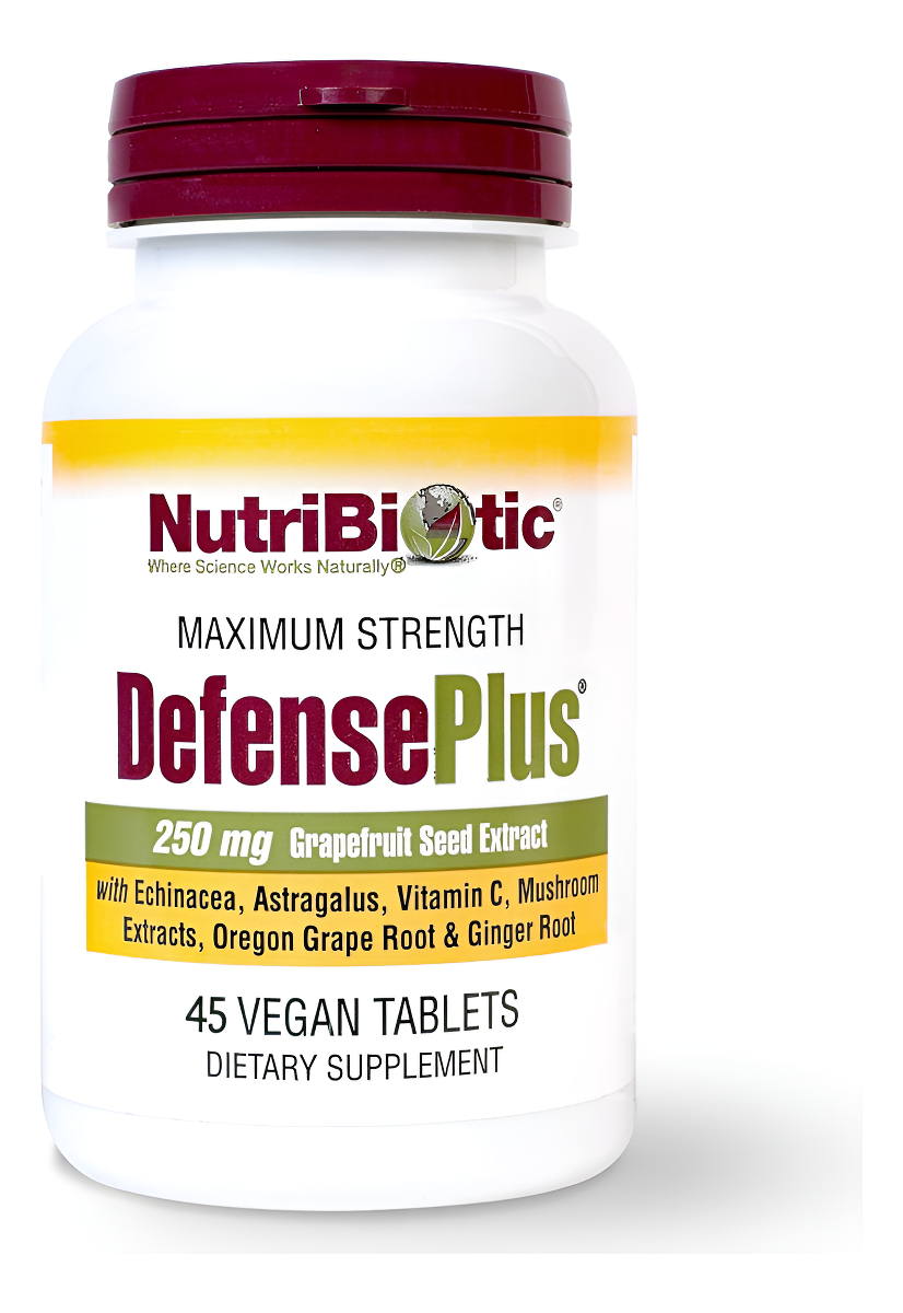 Nutribiotic Defenseplus, 45 Tabletas | Apoyo Inmunológico 11 En 1 Con Vitamina C, Zinc, Extracto De Semilla De Pomelo,