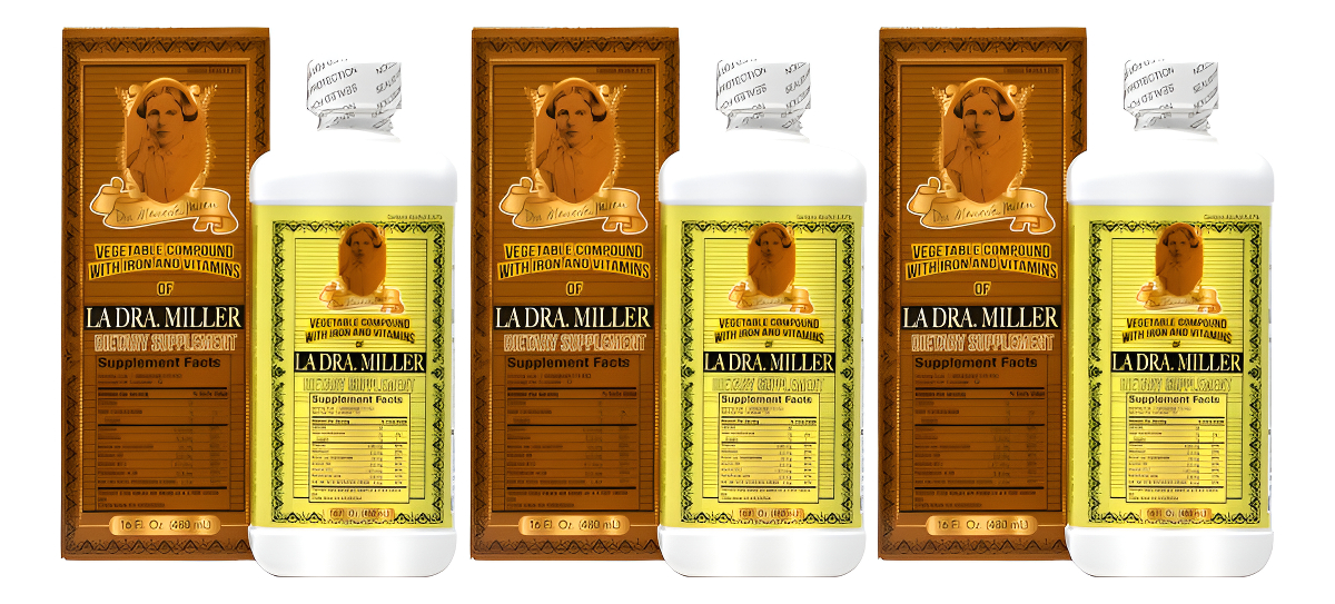La Dra. Miller - Suplemento Dietario, Compuesto Vegetal De 16 Onzas, Paquete De 3
