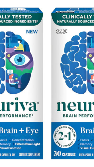 Neuriva Cápsulas De Apoyo Para El Cerebro Y Los Ojos (30 Unidades En Una Caja), Con Vitaminas A C E, Zinc, Zeaxantina,