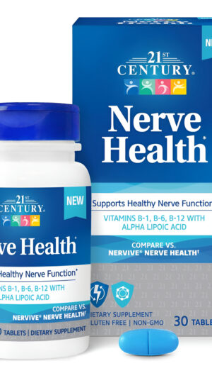 21st Century Salud Nerviosa, Suplemento Que Apoya Las Funciones Nerviosas Saludables, 30 Tabletas