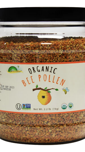 Greenbow Polen De Abeja Orgánico, 100% Certificado Por Usda, Sin Omg, Halal, Certificado Kosher, Polen De Abeja Puro Y