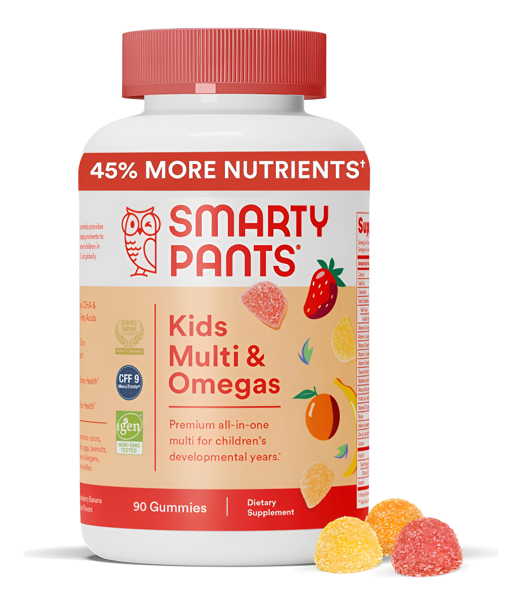 Smartypants Kids Multi & Omega: 90 Gomitas Multivitamínicas Y Multiminerales Con Omega-3