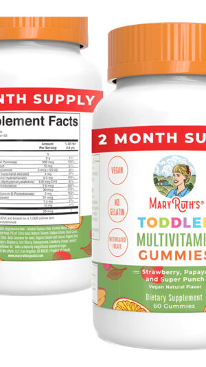 Maryruth's Toddler 60 Gomitas De Vitaminas Sin Azúcar Para Niños De 2 Años En Adelante