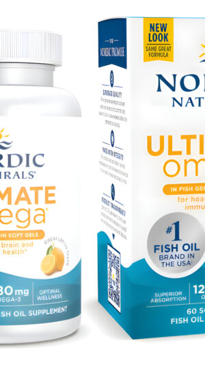 Nordic Naturals Ultimate Omega En Gelatina De Pescado, 60 Geles Suaves, 1280 Mg De Omega-3