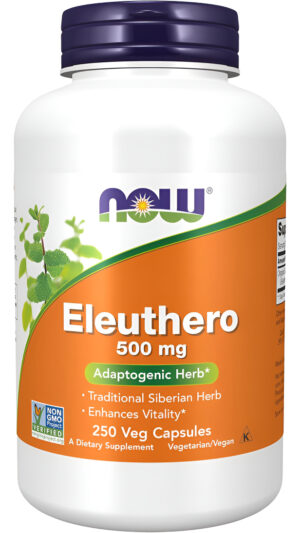 Now Supplements Eleuterococo (eleutherococcus Senticosus) 500 Mg, Hierba Adaptogénica, 250 Cápsulas Vegetales