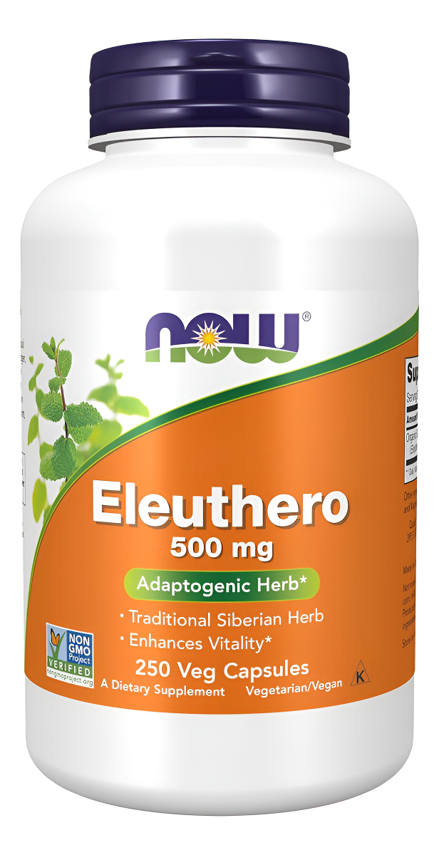Now Supplements Eleuterococo (eleutherococcus Senticosus) 500 Mg, Hierba Adaptogénica, 250 Cápsulas Vegetales