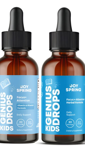 Joyspring Vitaminas Focus Para Niños: Mezcla De Vitaminas Orgánicas De B9, B12, Zinc Y Vitamina C