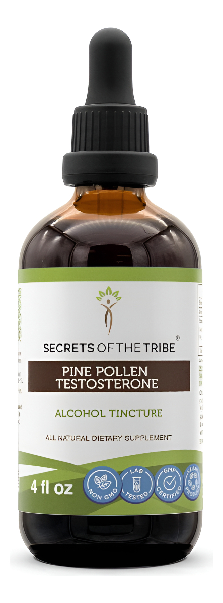 Secrets Of The Tribe Extracto De Alcohol De Tintura De Testosterona De Polen De Pino, Polen De Pino Silvestre (pino De