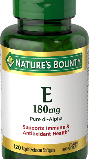 Nature's Bounty E 180mg Pure Di-alpha 120 Cápsulas Blandas