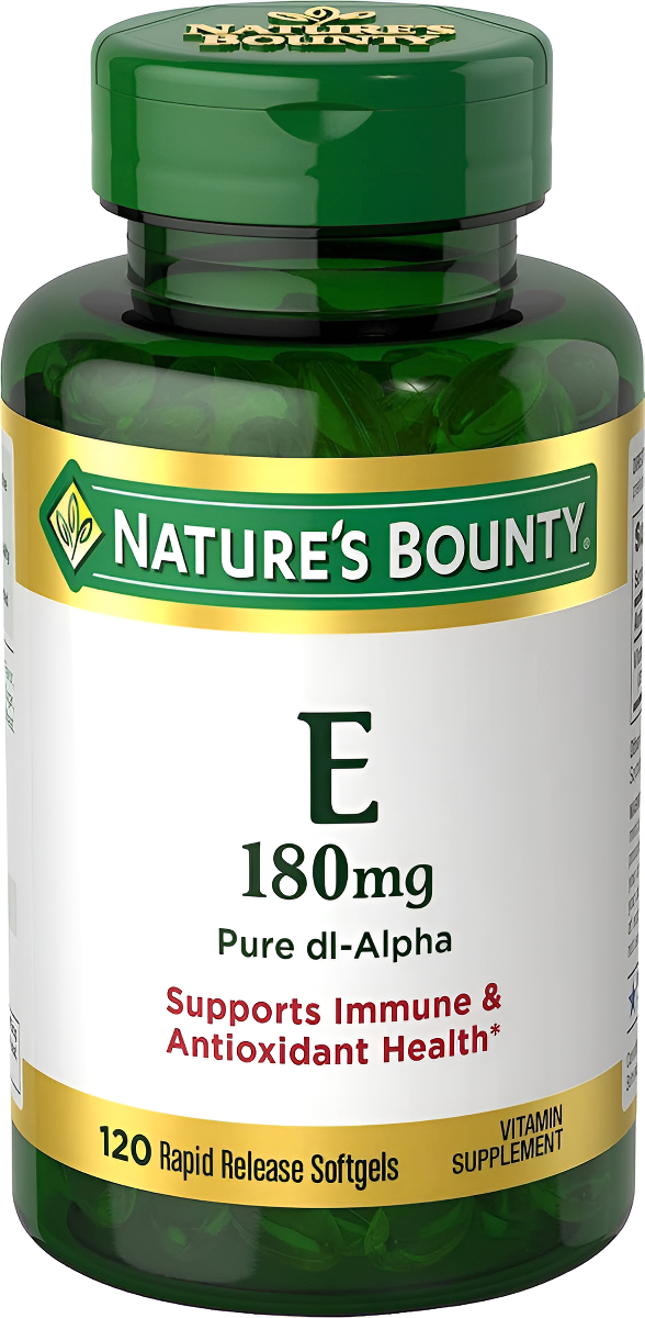 Nature's Bounty E 180mg Pure Di-alpha 120 Cápsulas Blandas