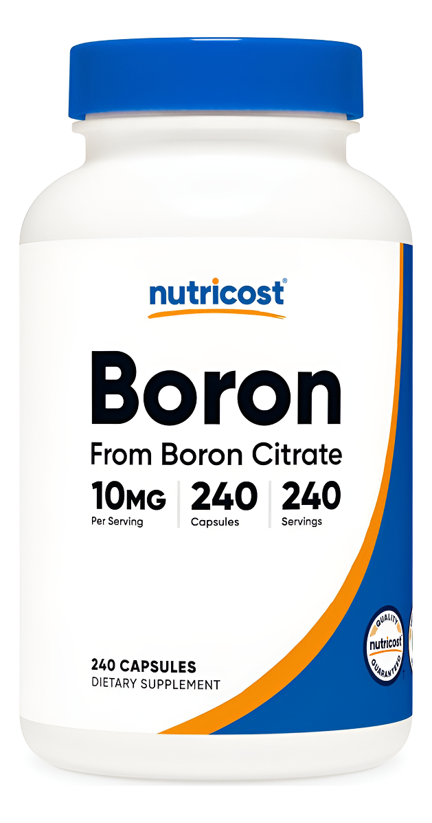 Nutricost Cápsulas De Boro De 10 Mg, 240 Cápsulas Vegetarianas, Sin Gluten Y Sin Omg