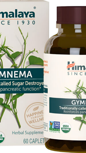 Himalaya Gymnema Sylvestre Orgánico Para El Metabolismo De La Glucosa, 700 Mg, 60 Cápsulas, Suministro De 1 Mes, 1 Paqu