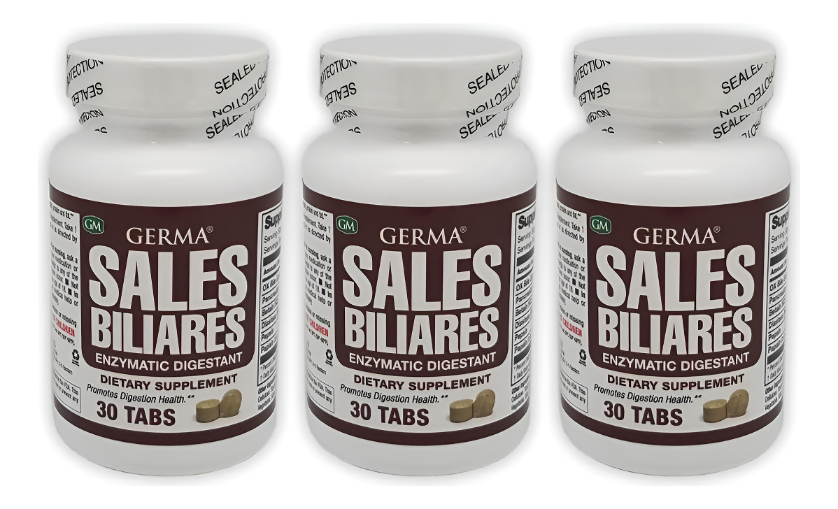 Germa Suplemento Dietético Natural Para Sales Biliares. Digestante Enzimático. Ayuda En La Digensción De Almidón