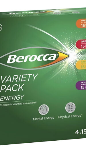 Berocca Energy Suplemento Multivitamínico Efervescente Variety Pack (60 Unidades)
