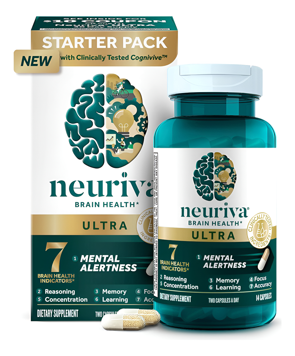 Neuriva Suplemento Cerebral Nootrópico Ultra Descafeinado Clínicamente Probado Para Alerta Mental, Memoria, Enfoque Y C